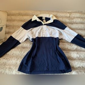 PINK navy and white collard shirt